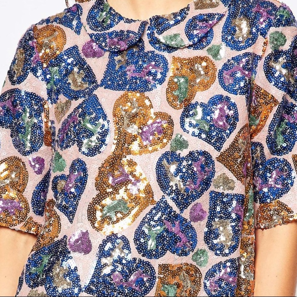 Ivana Helsinki Irene Sequin Patterned Swing Dress - Picture 7 of 8